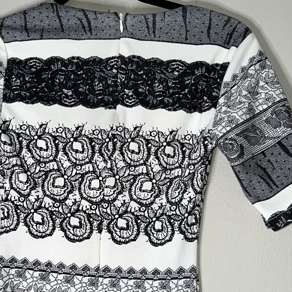 Kardashian Kollection Dress XS white and black zip up - Picture 11 of 12